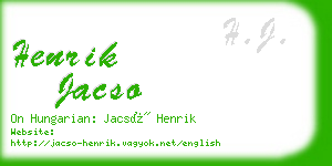 henrik jacso business card